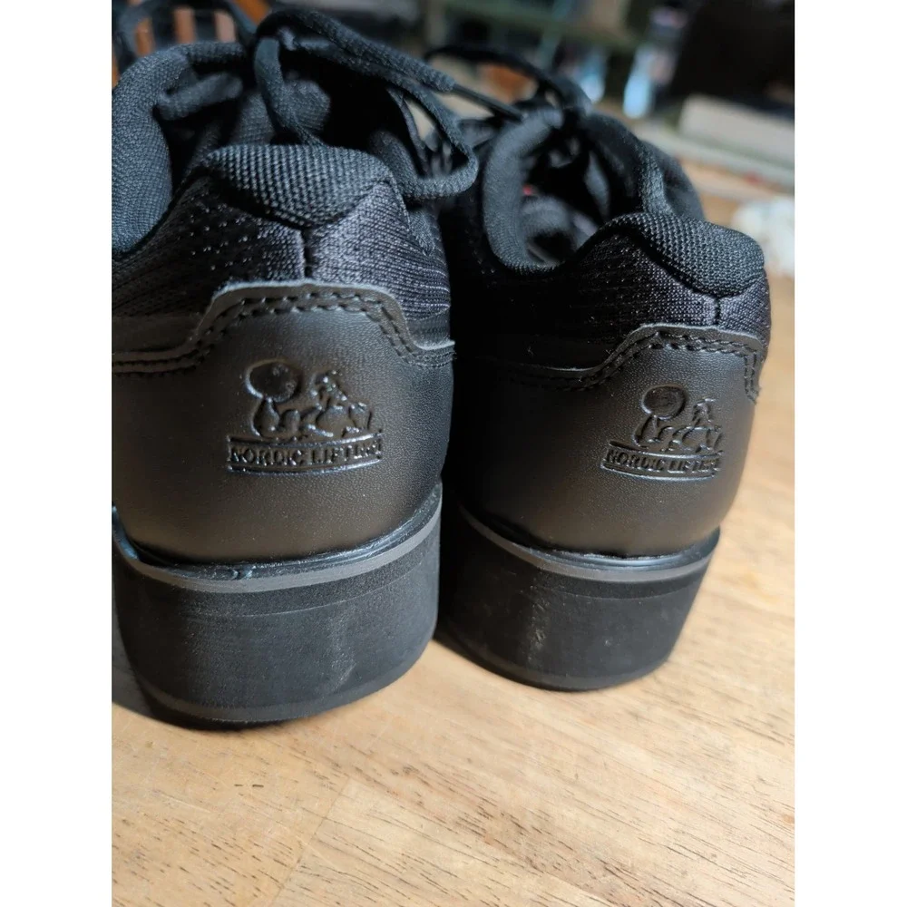 Nordic Lifting MEGIN Men's Black Powerlifting Shoes Weightlifting Size 8